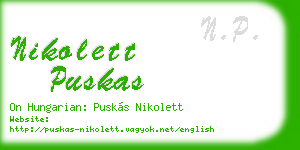 nikolett puskas business card